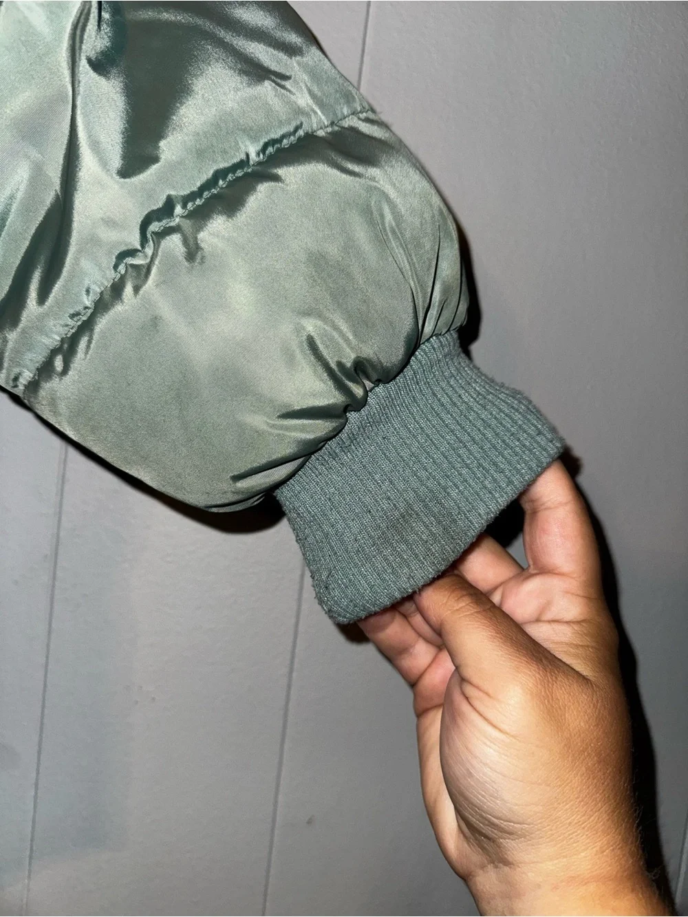 Zara Green Puffer Bomber Jacket